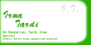 irma tardi business card